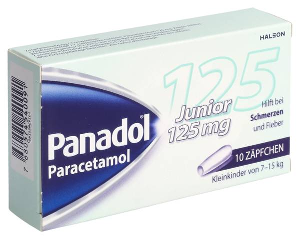 PANADOL JUNIOR SUPP 125 MG 10 STK