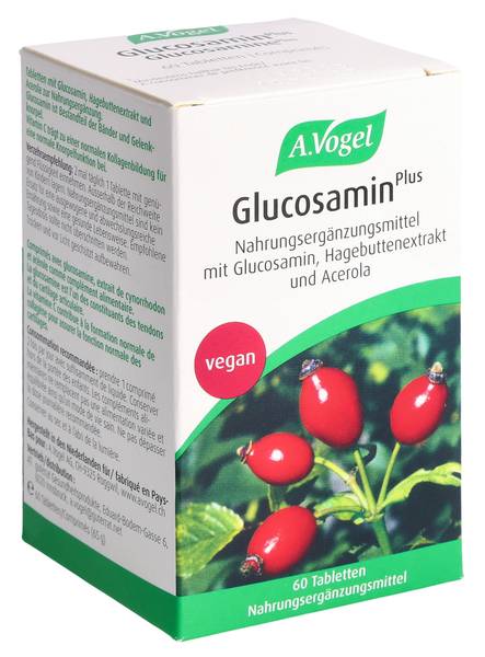 VOGEL GLUCOSAMIN PLUS TABL M HAGEBUTTENEXT 60 STK