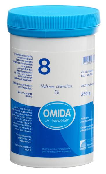 OMIDA SCHÜSSLER NR8 NATR CHLOR TABL D 6 DS 350 G