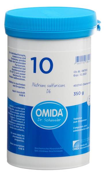OMIDA SCHÜSSLER NR10 NAT SULF TABL D 6 DS 350 G