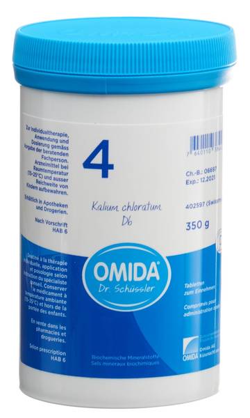 OMIDA SCHÜSSLER NR4 KAL CHLOR TABL D 6 DS 350 G