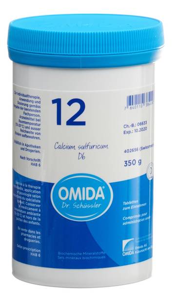 OMIDA SCHÜSSLER NR12 CAL SULF TABL D 6 DS 350 G