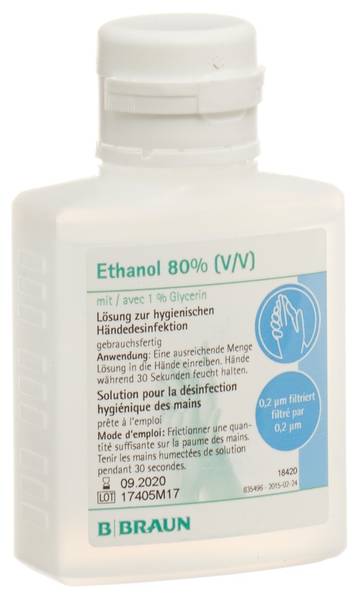 BRAUN ETHANOL 80% GLYCERIN 1% OVALFL 100 ML