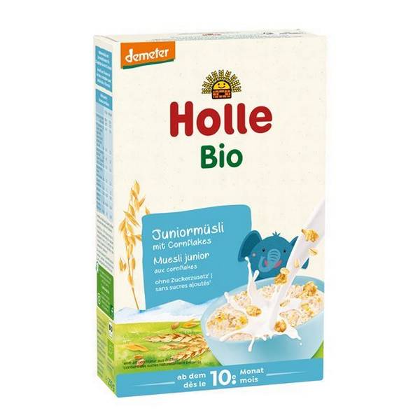 HOLLE BIO-JUNIORMÜSLI MEHRKORN MIT CORNFLAKE 250 G