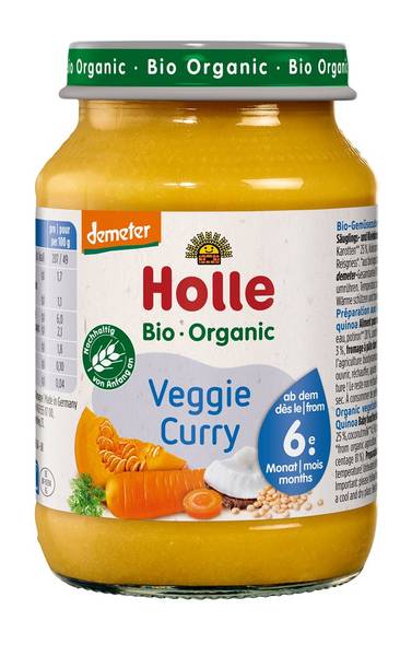 HOLLE VEGGIE CURRY GLAS 190 G