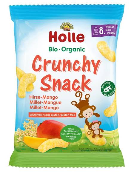 HOLLE BIO-CRUNCHY SNACK HIRSE MANGO 25 G