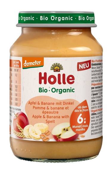 HOLLE APFEL & BANANE MIT DINKEL 190 G